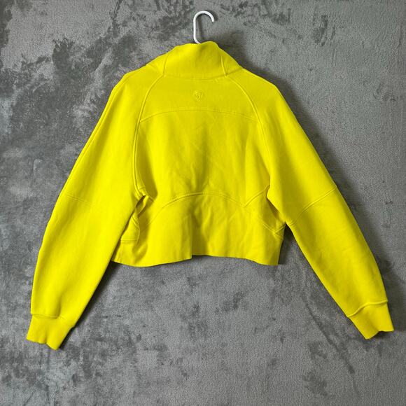 Lululemon Scuba Oversized Funnel Neck Half Zip Sonic Yellow Size M/L Athleisure - Picture 3 of 8